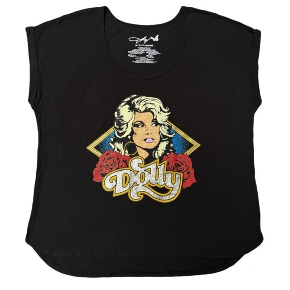 Dolly Parton Graphic Crew Neck Short Sleeve T-Shirt Size 2X - Picture 2 of 5